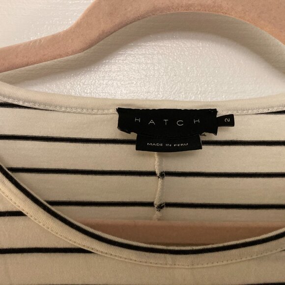 Hatch Maternity Nursing Easy Going Striped Tee Dress Size 2 - Picture 5 of 7